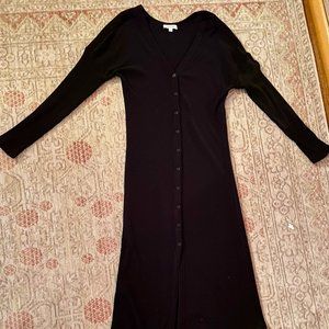 Vetta Capsule Long Cardigan, Black, Size Small
